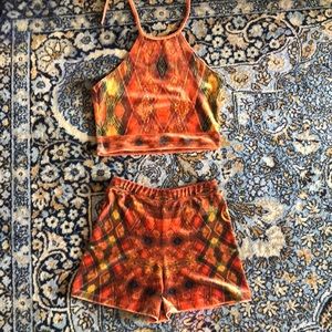 🧡SET Liberated Heart Crop Top & Shorts